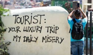 anti tourist protest