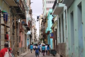 Busy street in Old Havana
